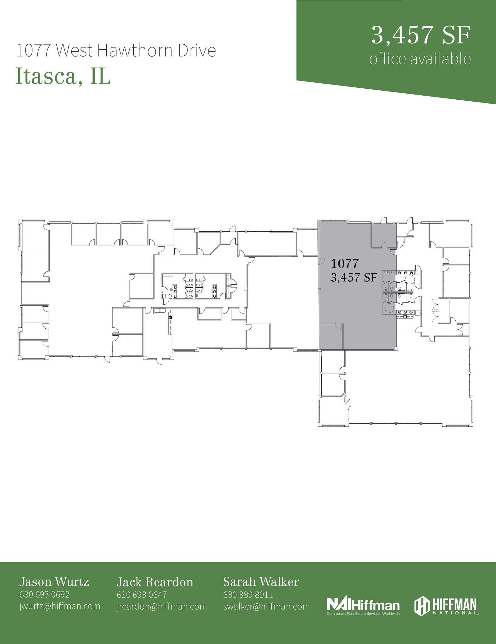 1091-1099 W Hawthorn Dr, Itasca, IL à louer Plan d’étage– Image 1 sur 1