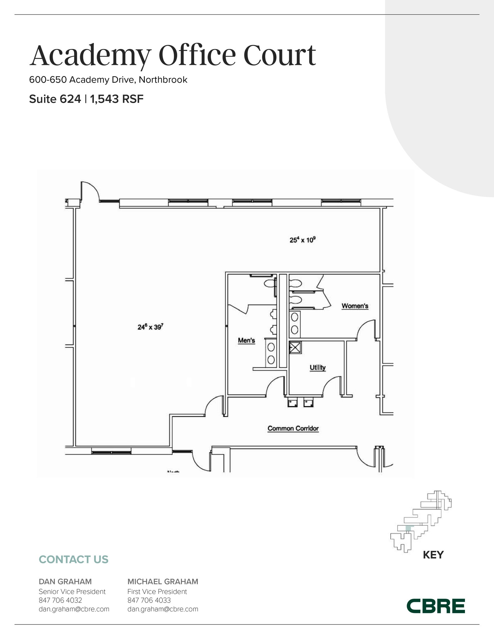 600-650 Academy Dr, Northbrook, IL à louer Plan d’étage– Image 1 sur 1