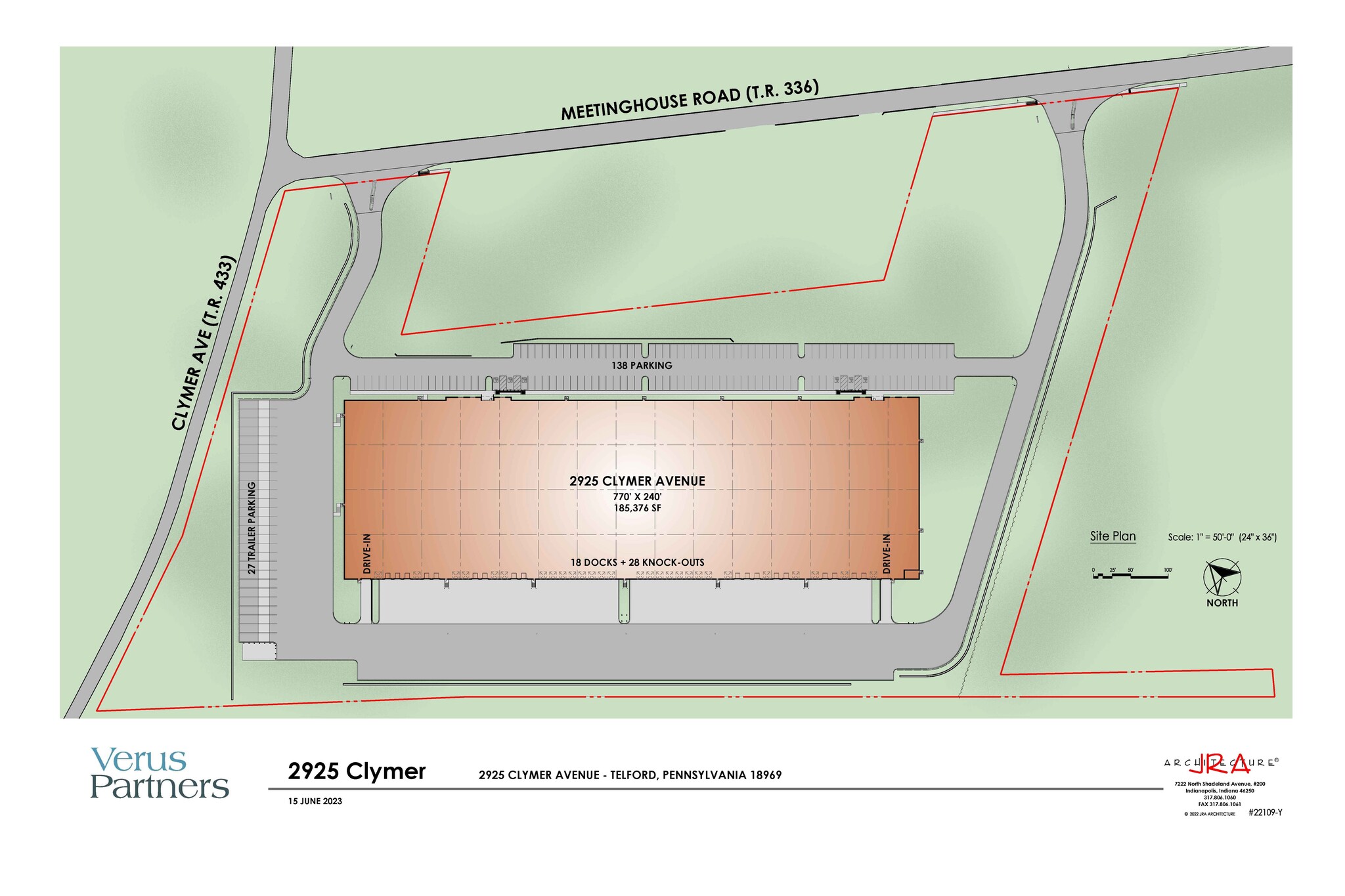 2925 Clymer Ave, Telford, PA à louer Plan de site– Image 1 sur 1