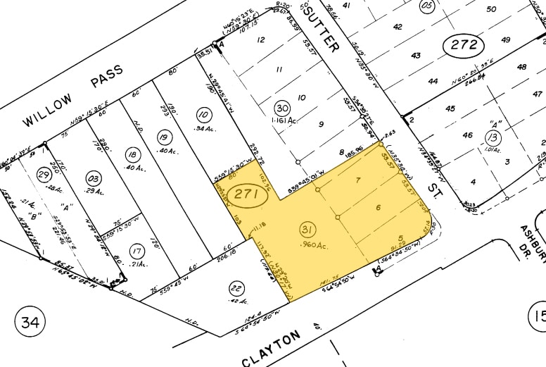 1851 Sutter St, Concord, CA à louer - Plan cadastral – Image 2 sur 3
