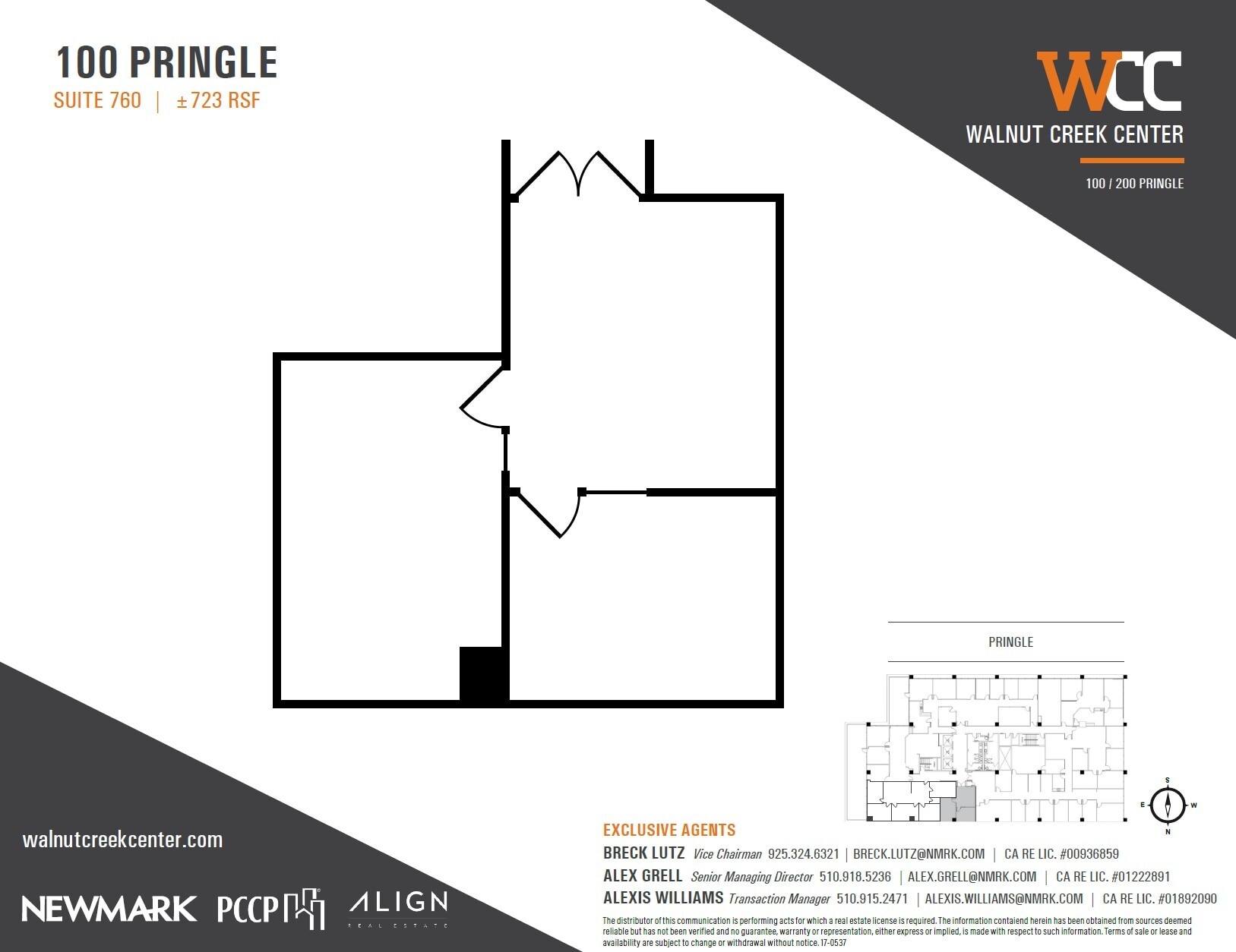 100 Pringle Ave, Walnut Creek, CA à louer Plan d’étage– Image 1 sur 1