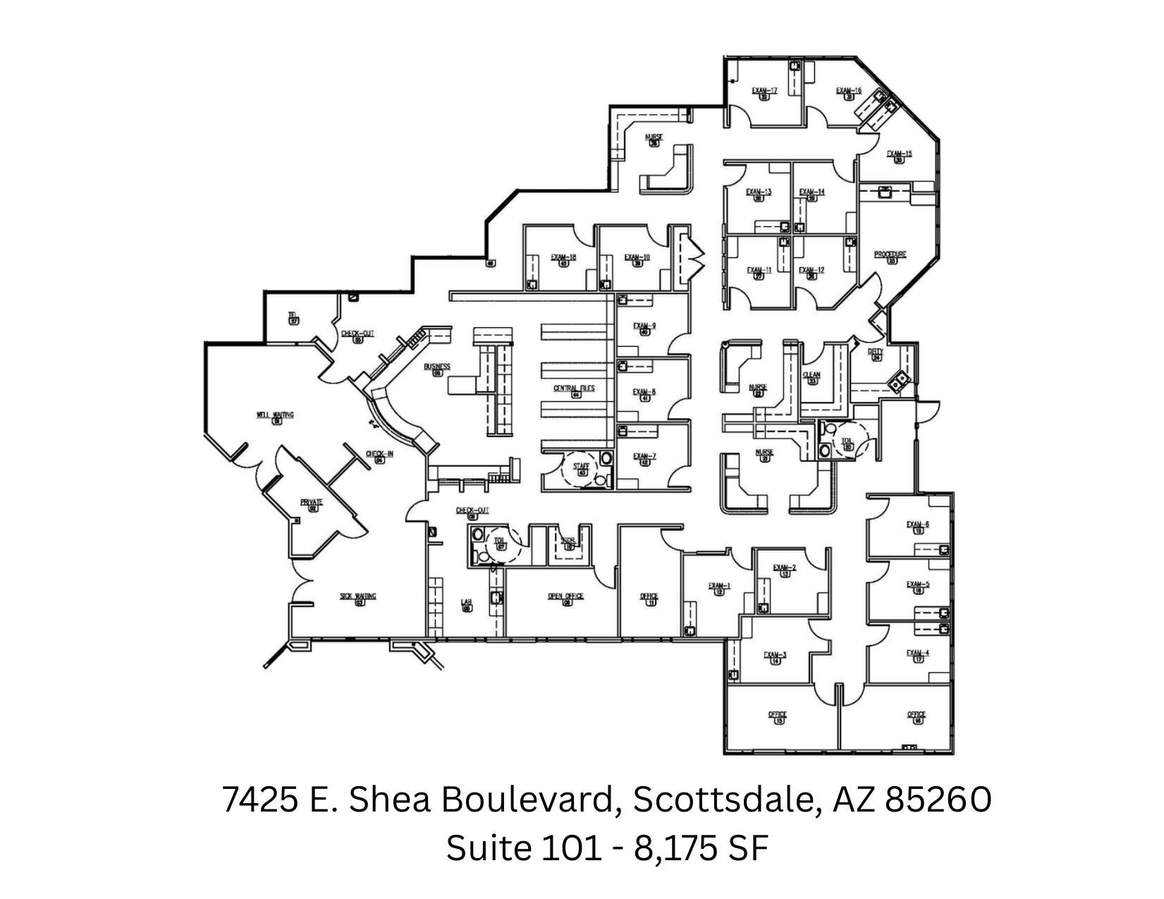 7425 E Shea Blvd, Scottsdale, AZ à louer Plan d’étage– Image 1 sur 1