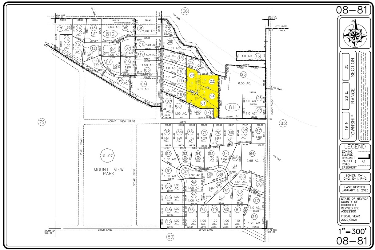 1105 Taylor Pl, Fallon, NV à vendre Plan cadastral– Image 1 sur 2