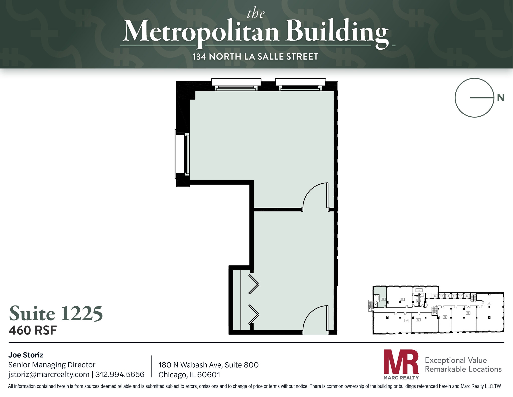 134 N LaSalle St, Chicago, IL à louer Plan d’étage– Image 1 sur 5