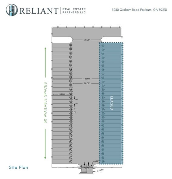 7280 Graham Rd, Fairburn, GA à louer - Plan de site – Image 2 sur 9