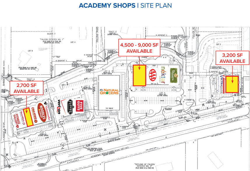 7214-7238 N Academy Blvd, Colorado Springs, CO à louer - Plan de site – Image 2 sur 8