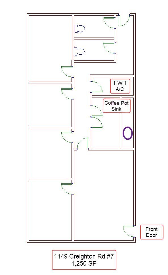 1149 Creighton Rd, Pensacola, FL à louer Plan d’étage– Image 1 sur 1