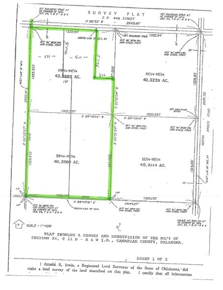 14040 SW 44th St, Yukon, OK à vendre - Plan cadastral – Image 2 sur 10