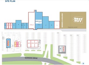 1707-1729 Norman Dr, Valdosta, GA à louer Plan de site– Image 1 sur 1