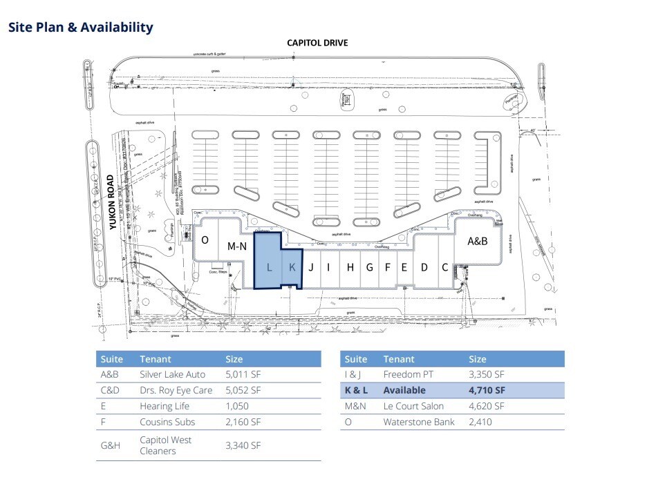 17495 W Capitol Dr, Brookfield, WI à louer Plan de site– Image 1 sur 1