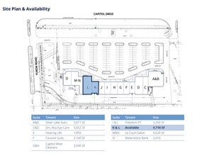 17495 W Capitol Dr, Brookfield, WI à louer Plan de site– Image 1 sur 1