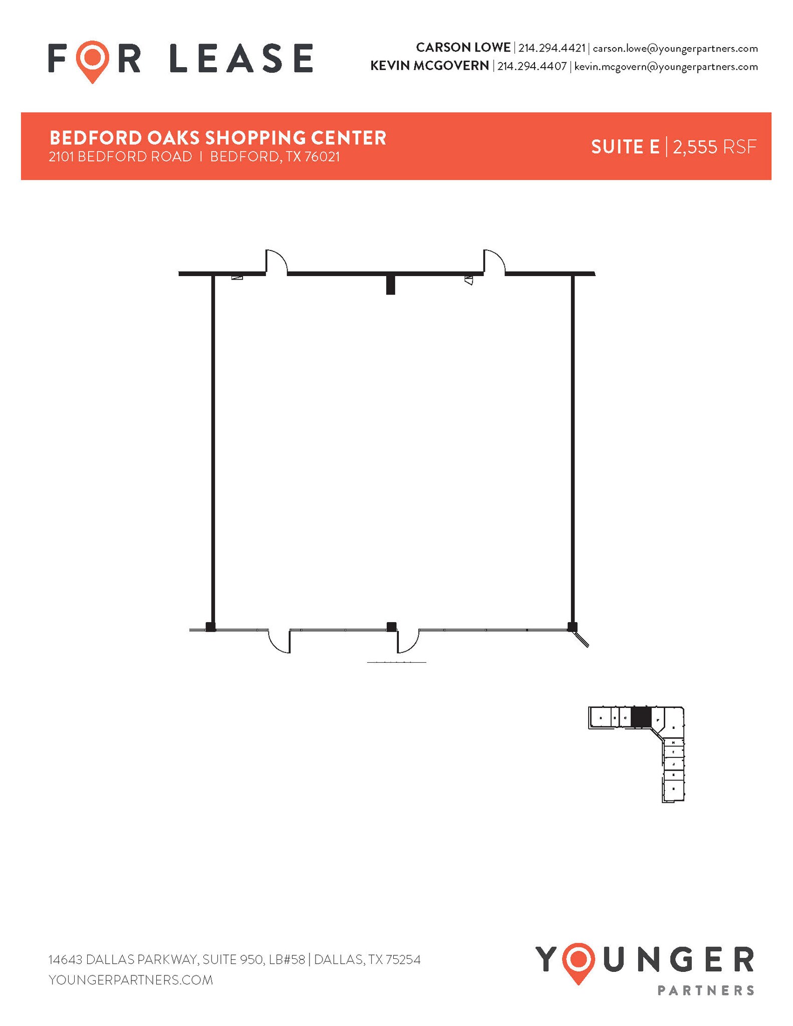2101 Bedford Rd, Bedford, TX à louer Plan d’étage– Image 1 sur 1