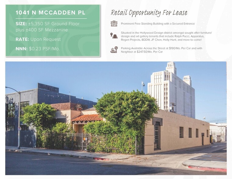 1041 N McCadden Pl, Los Angeles, CA à louer - Photo de l’immeuble – Image 2 sur 17