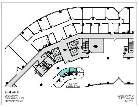 6800 Paragon Pl, Richmond, VA à louer Plan d’étage– Image 1 sur 2