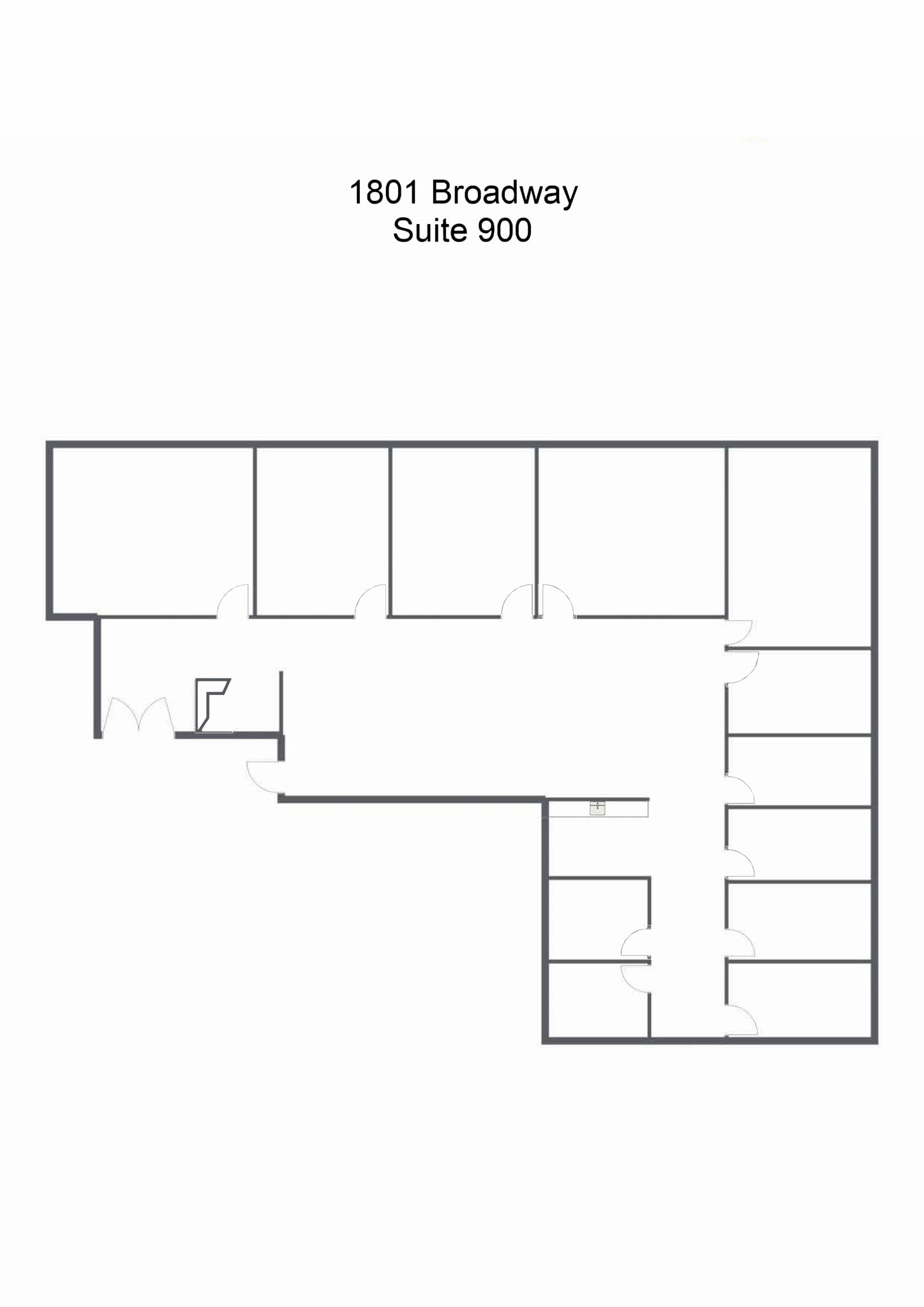 1801 Broadway, Denver, CO à louer Plan d’étage– Image 1 sur 1