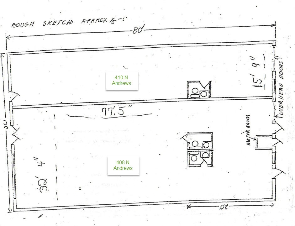 406-410 N Andrews Ave, Fort Lauderdale, FL à louer Plan d’étage– Image 1 sur 1