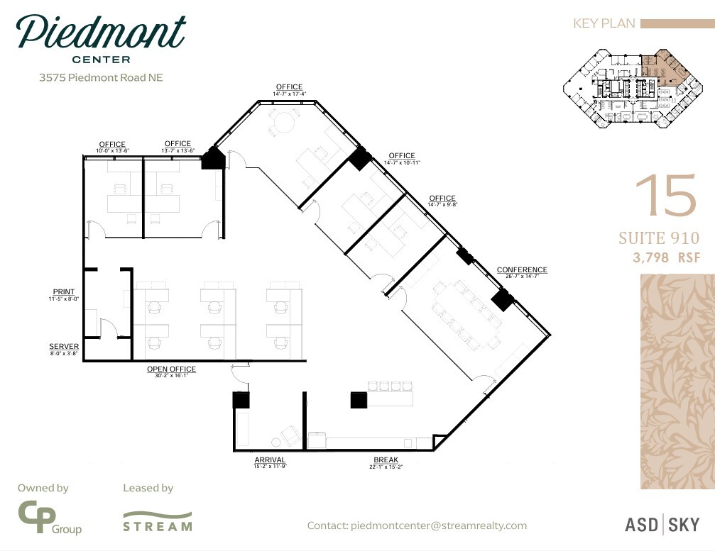 3495 Piedmont Rd NE, Atlanta, GA à louer Plan d’étage– Image 1 sur 1