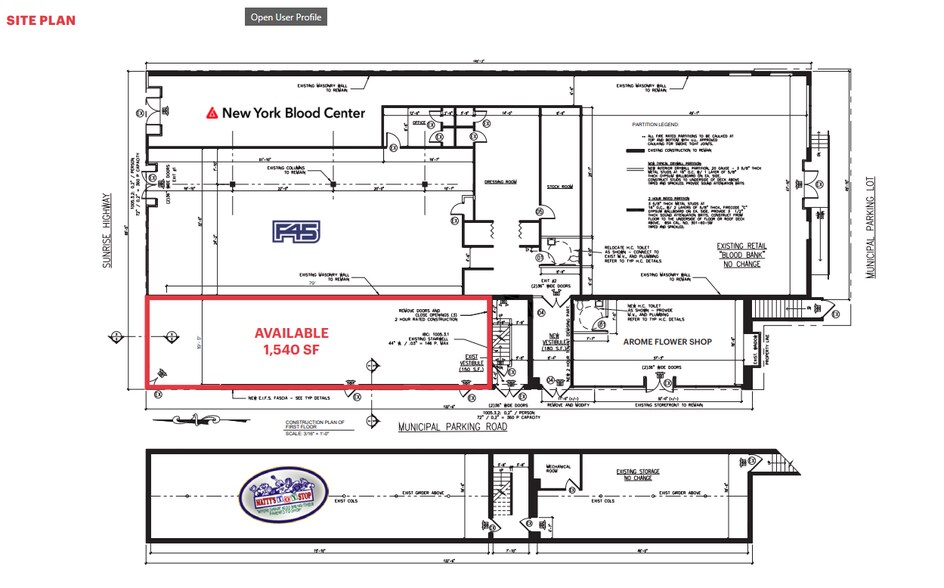 288 Sunrise Hwy, Rockville Centre, NY à louer - Plan de site – Image 2 sur 3