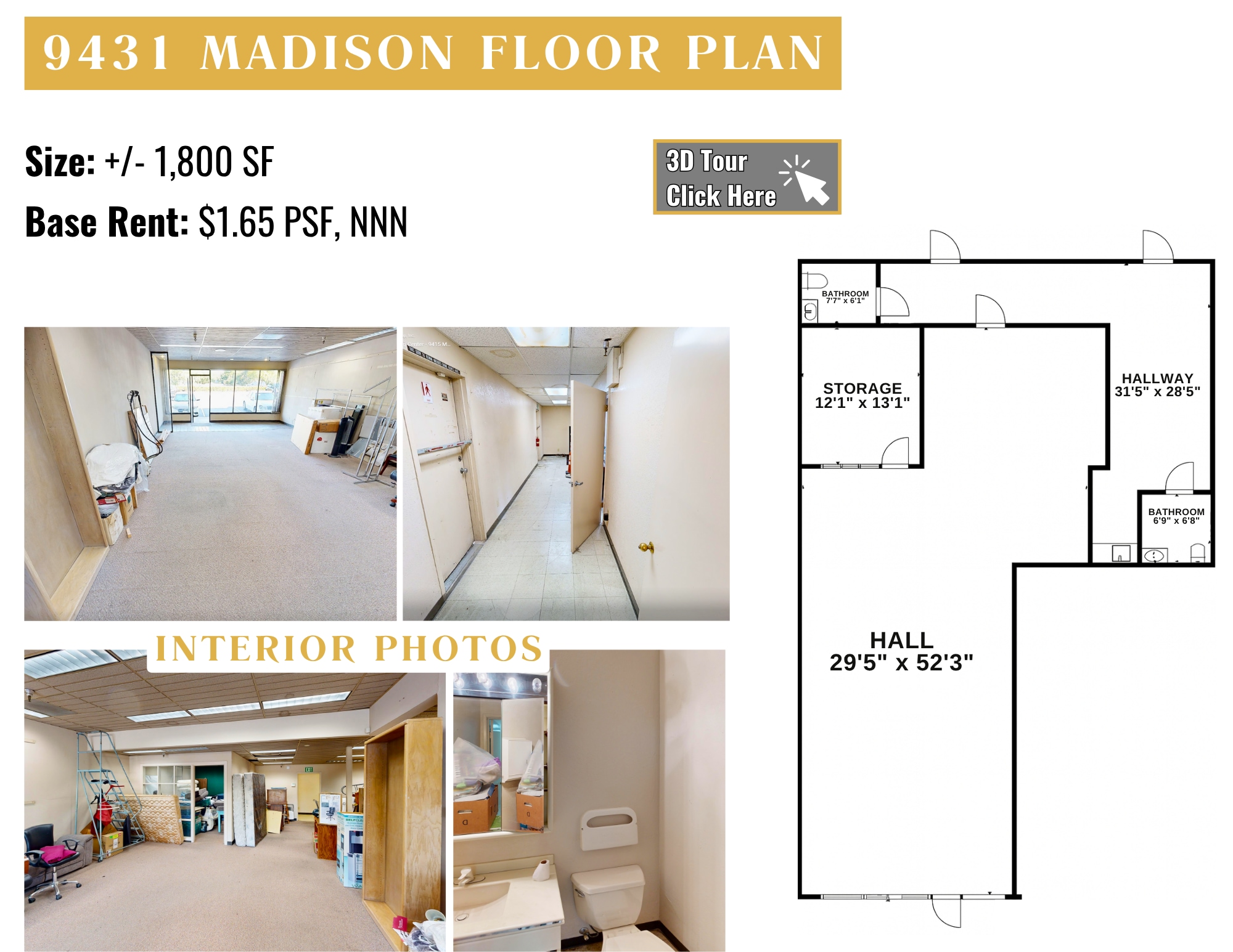 9407-9417 Madison Ave, Orangevale, CA à louer Photo intérieure– Image 1 sur 3