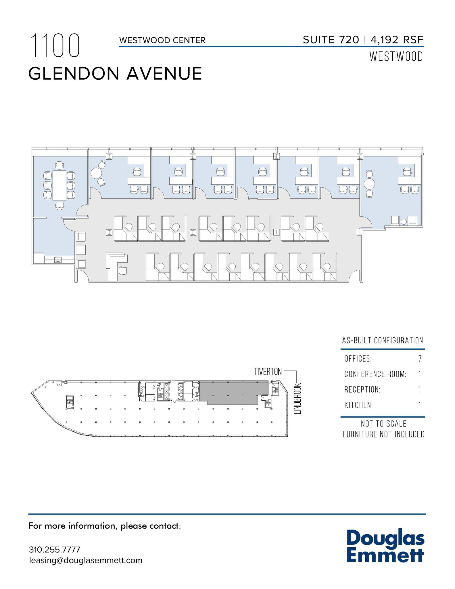 1100 Glendon Ave, Los Angeles, CA à louer Plan d’étage– Image 1 sur 1