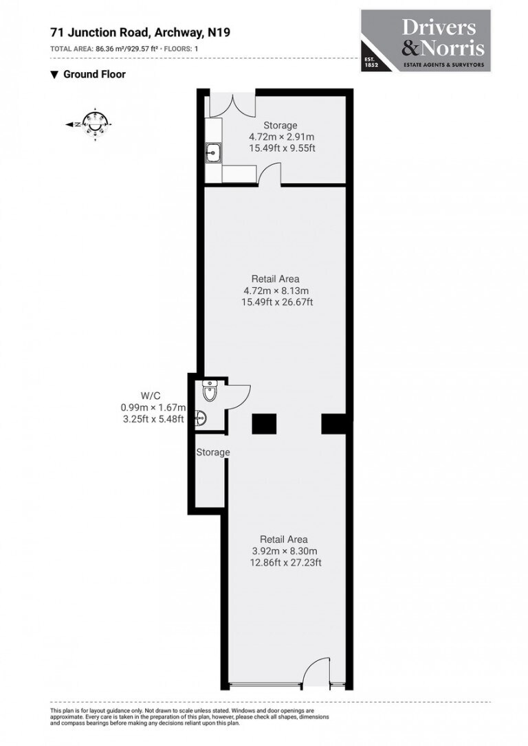 71 Junction Rd, Londres à louer Plan d’étage– Image 1 sur 5