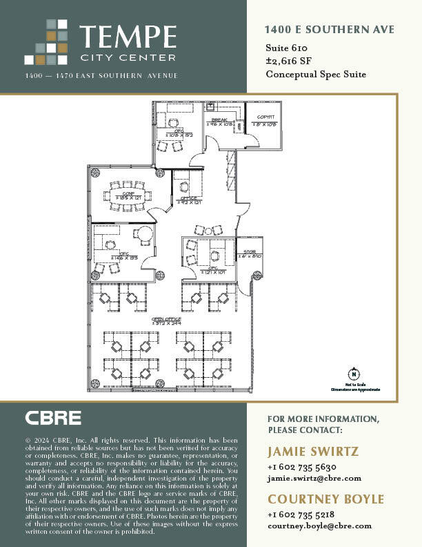 1400 E Southern Ave, Tempe, AZ à louer Plan d’étage– Image 1 sur 2
