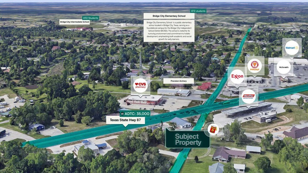 490 Texas Ave, Bridge City, TX à vendre - Aérien – Image 3 sur 3