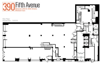 390 5th Ave, New York, NY à louer Plan d’étage– Image 2 sur 2