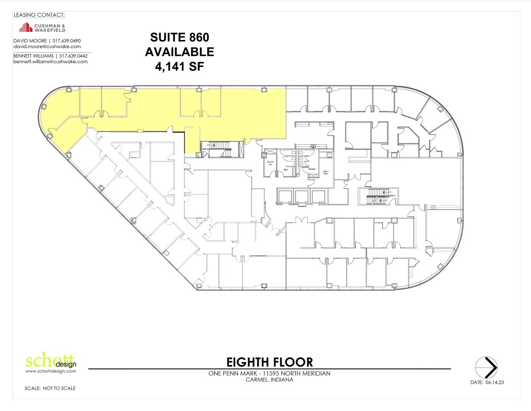 11595 N Meridian St, Carmel, IN à louer Plan d’étage– Image 1 sur 1