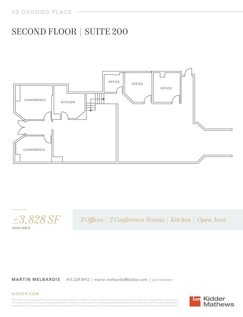 50 Osgood Pl, San Francisco, CA à louer Plan d’étage– Image 1 sur 1