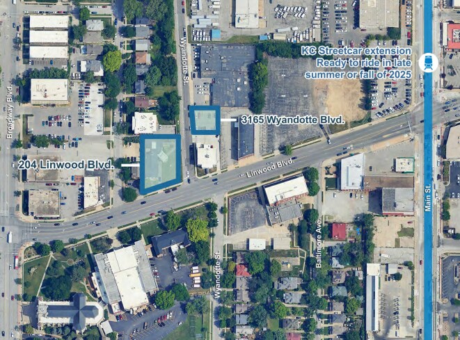 204 W Linwood Blvd & 3165 Wyandotte St portefeuille de 2 biens à vendre sur LoopNet.fr - Aérien – Image 2 sur 6