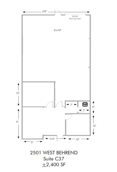 2401 W Behrend Dr, Phoenix, AZ à louer Plan d’étage– Image 1 sur 1