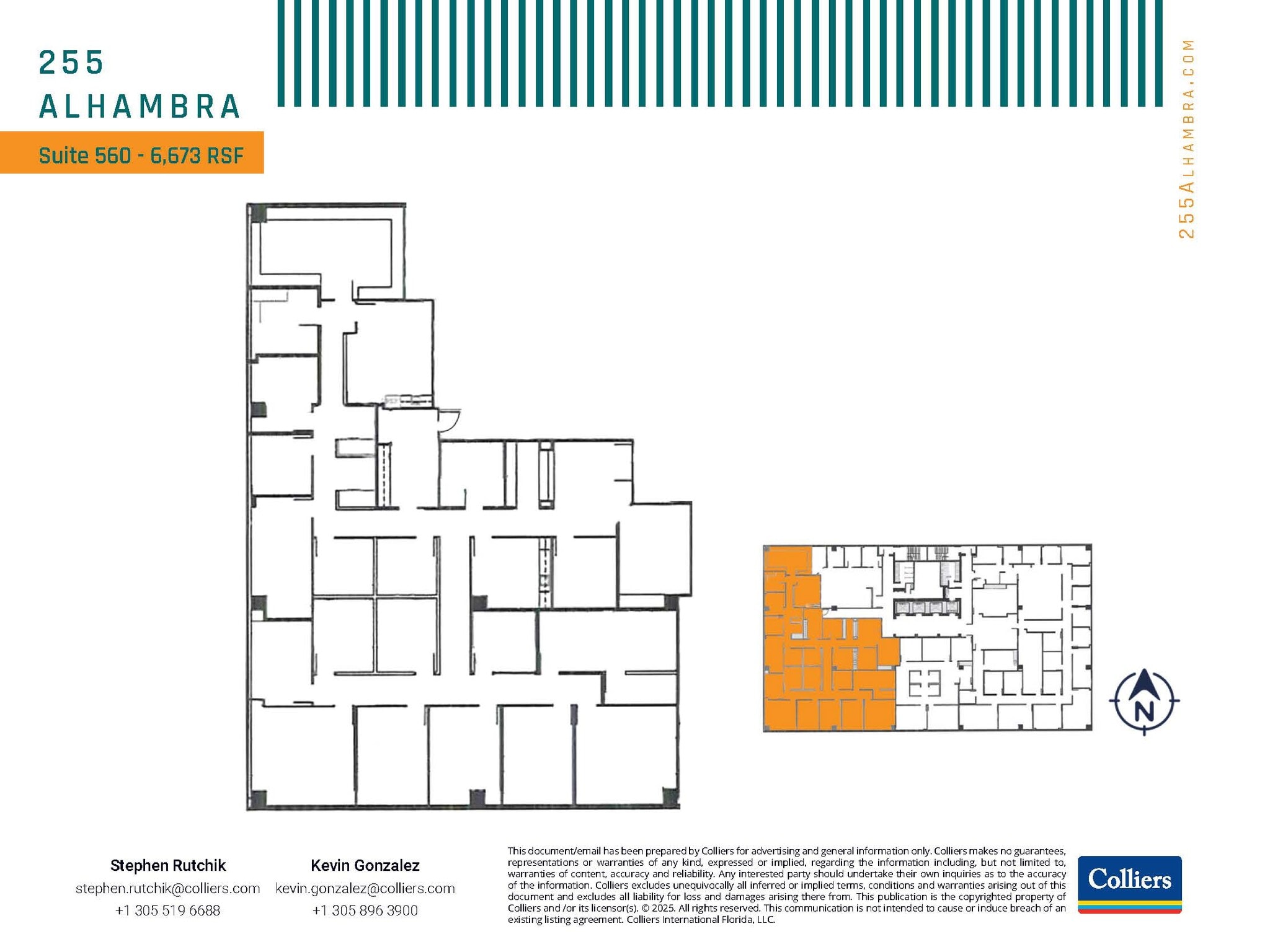 255 Alhambra Cir, Coral Gables, FL à louer Plan d’étage– Image 1 sur 1