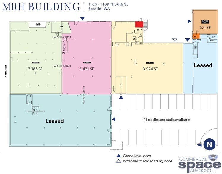 1109 N 36th St, Seattle, WA à louer - Plan d’étage – Image 2 sur 11