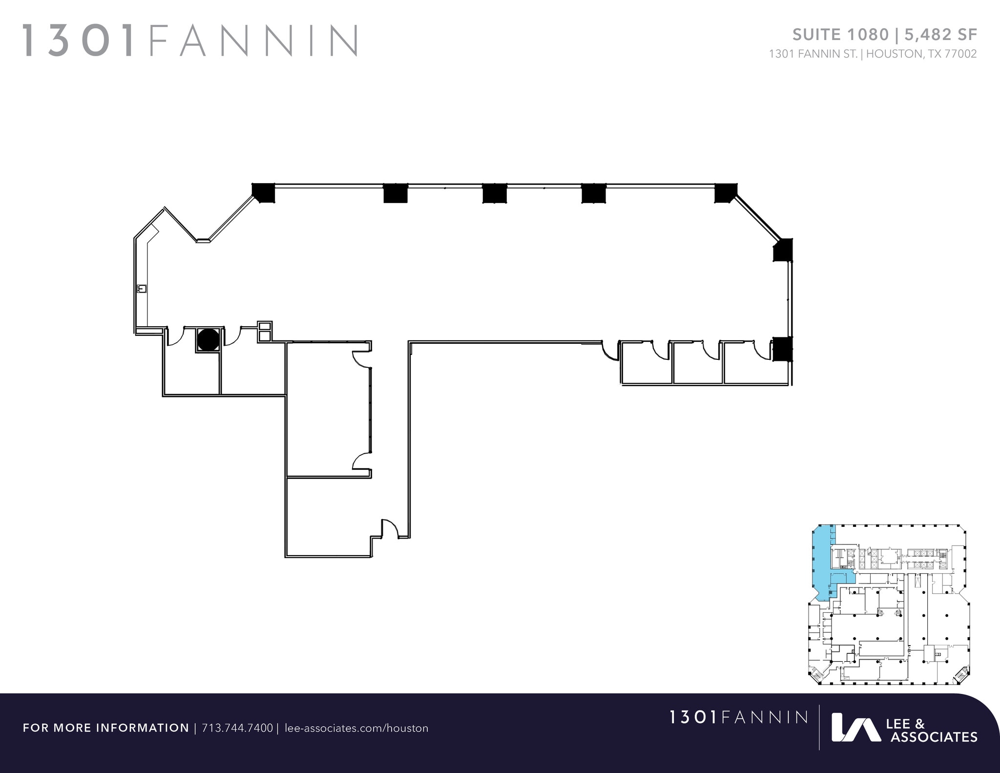 1301 Fannin St, Houston, TX à louer Plan d’étage– Image 1 sur 1