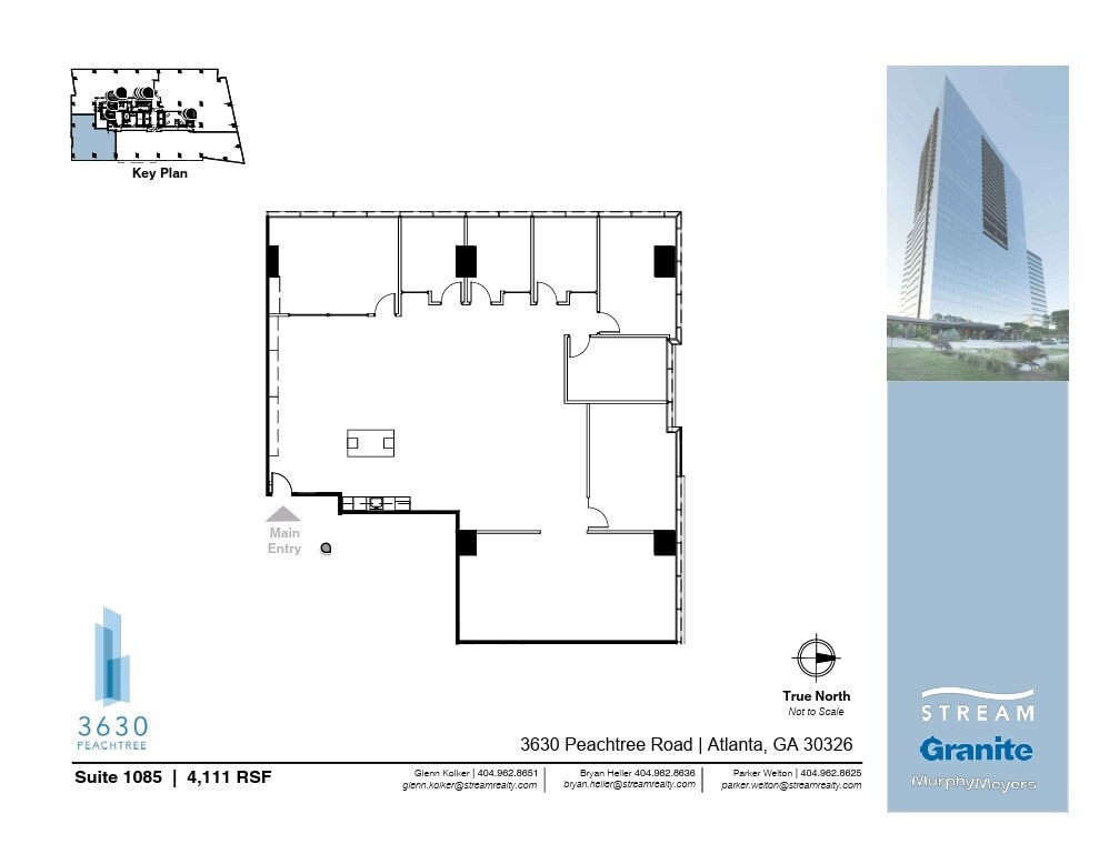 3630 Peachtree Rd NE, Atlanta, GA à louer Plan d’étage– Image 1 sur 1