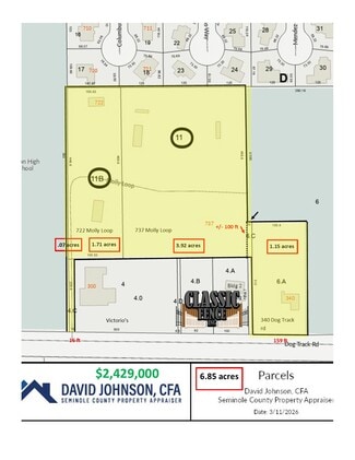 Plus de détails pour 340 Dog Track Rd, Longwood, FL - Terrain à vendre