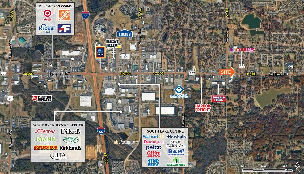 1160 Goodman Rd E, Southaven, MS à louer - Photo de l’immeuble – Image 2 sur 2