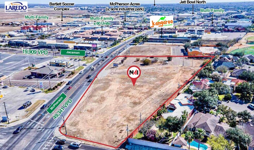 6600-6602 McPherson Rd, Laredo, TX à vendre - Aérien – Image 3 sur 6