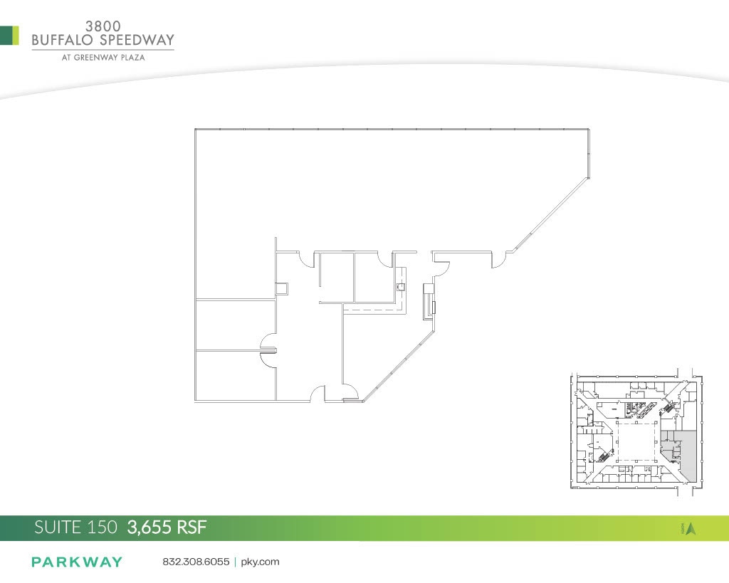 3800 Buffalo Speedway, Houston, TX à louer Plan d’étage– Image 1 sur 3