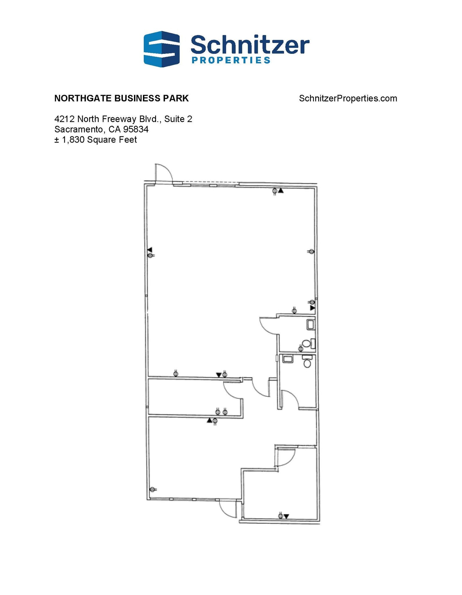 4135 Northgate Blvd, Sacramento, CA à louer Plan d’étage– Image 1 sur 1
