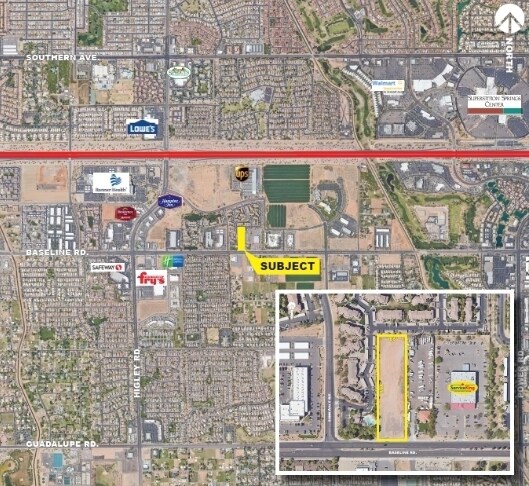 5520 E Baseline Rd, Mesa, AZ à vendre - Aérien – Image 2 sur 8
