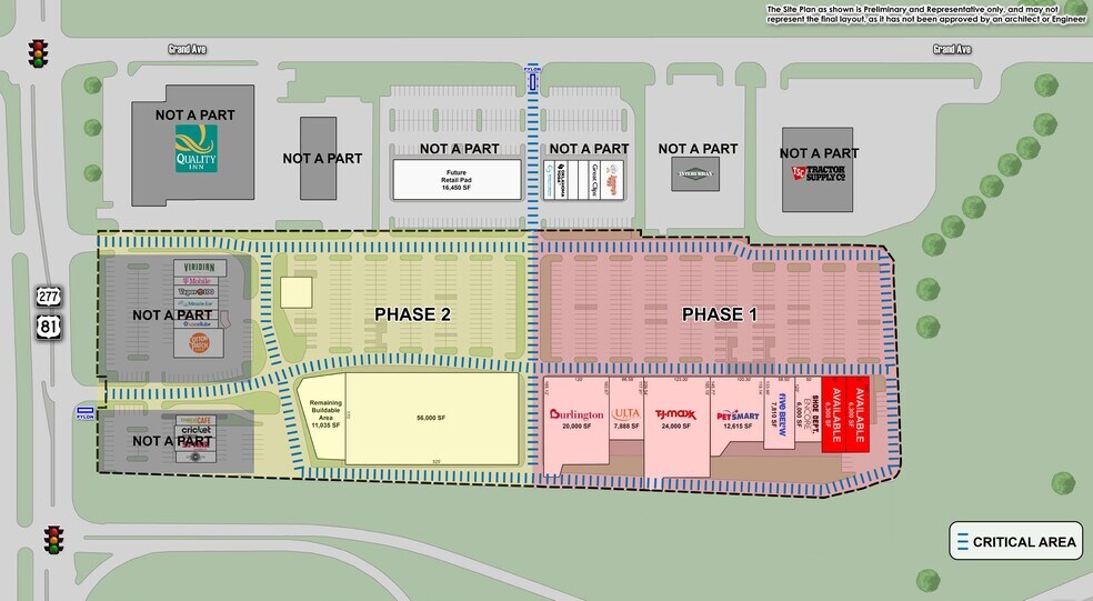 1 E Grand Ave, Chickasha, OK à louer - Plan de site – Image 2 sur 2