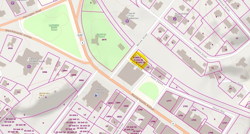9 Meriam St, Lexington, MA à louer - Plan cadastral – Image 2 sur 2