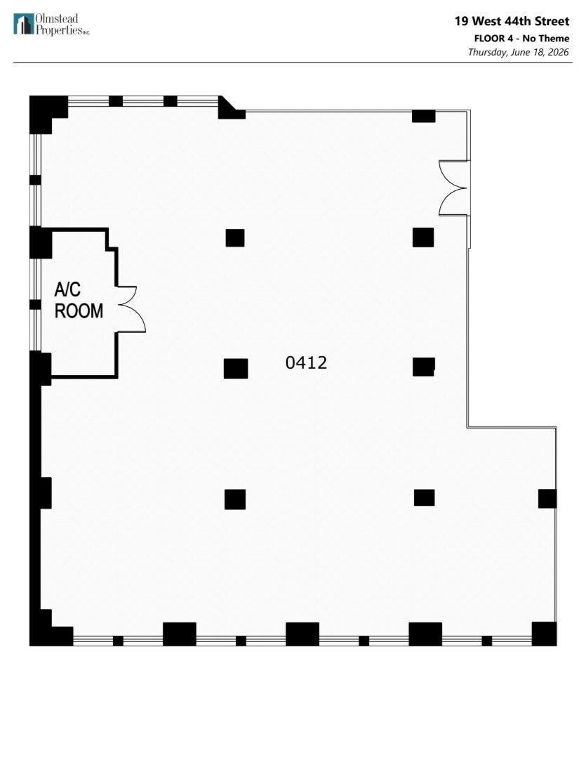 19 W 44th St, New York, NY à louer Plan d’étage– Image 1 sur 1