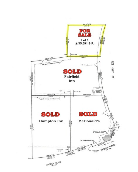 US Hwy 31 & Wasden Rd, Hope Hull, AL à vendre - Plan de site – Image 3 sur 3