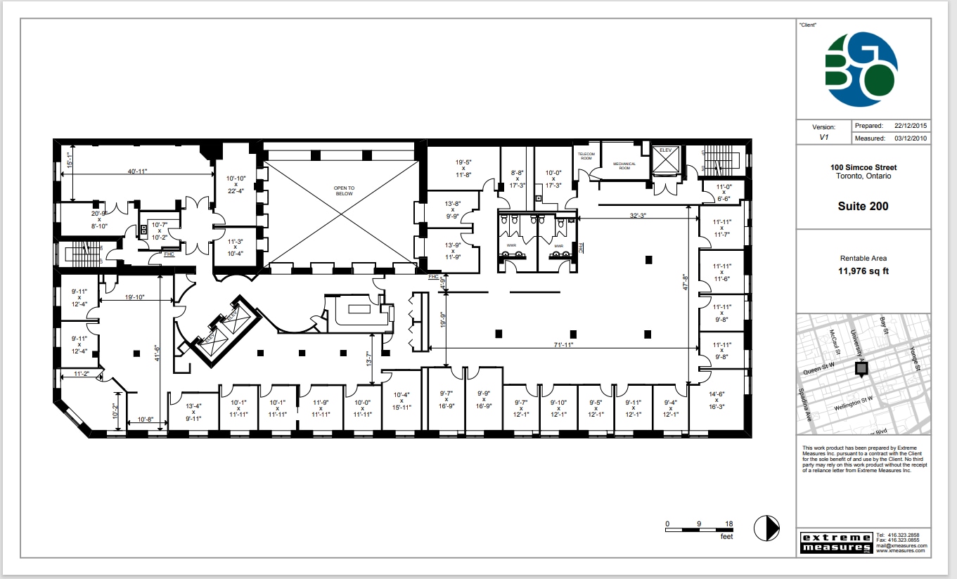 100 Simcoe St, Toronto, ON à louer Plan d’étage– Image 1 sur 1