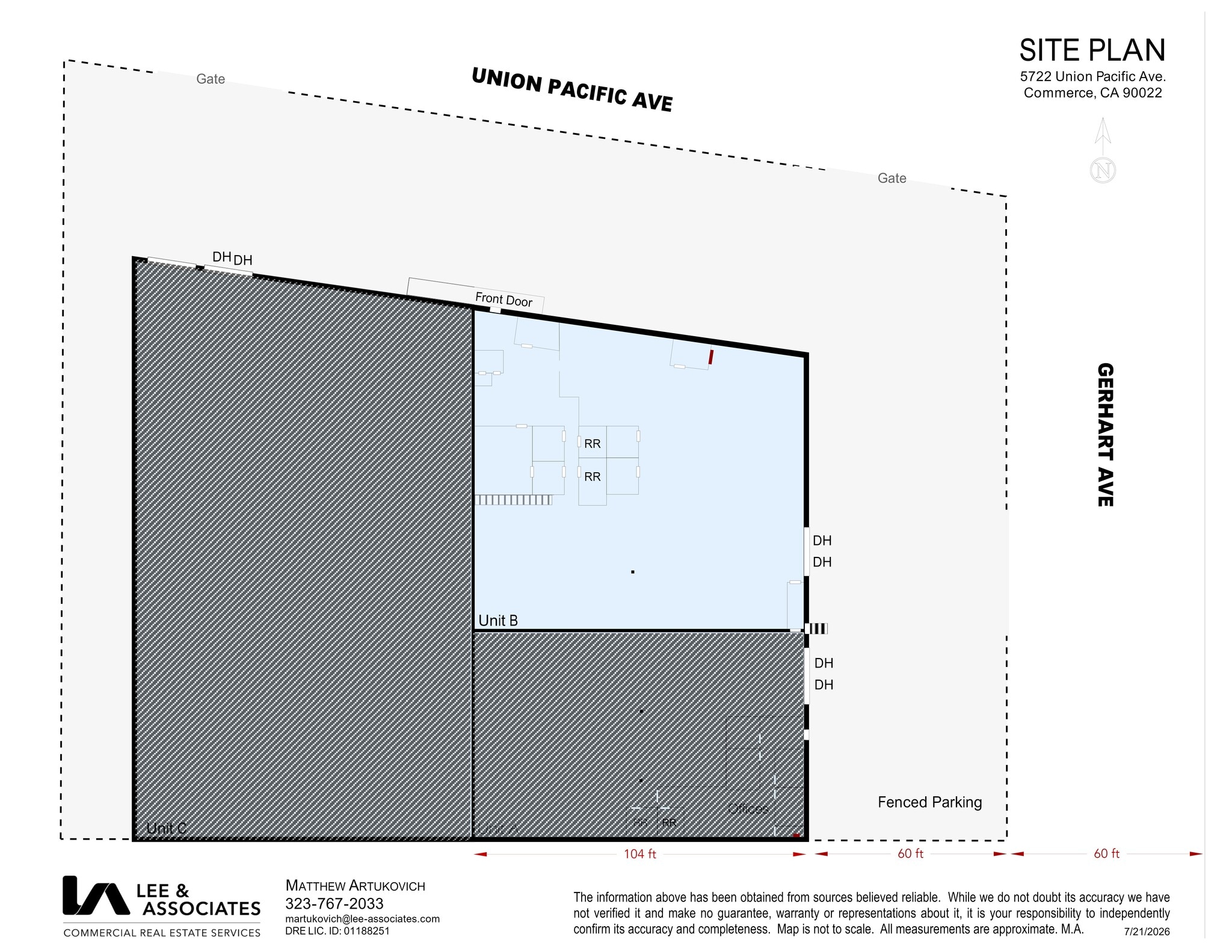 5722 Union Pacific Ave, Commerce, CA à louer Plan de site– Image 1 sur 1