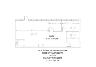 6600 E W T Harris Blvd, Charlotte, NC à louer Plan d’étage– Image 1 sur 1