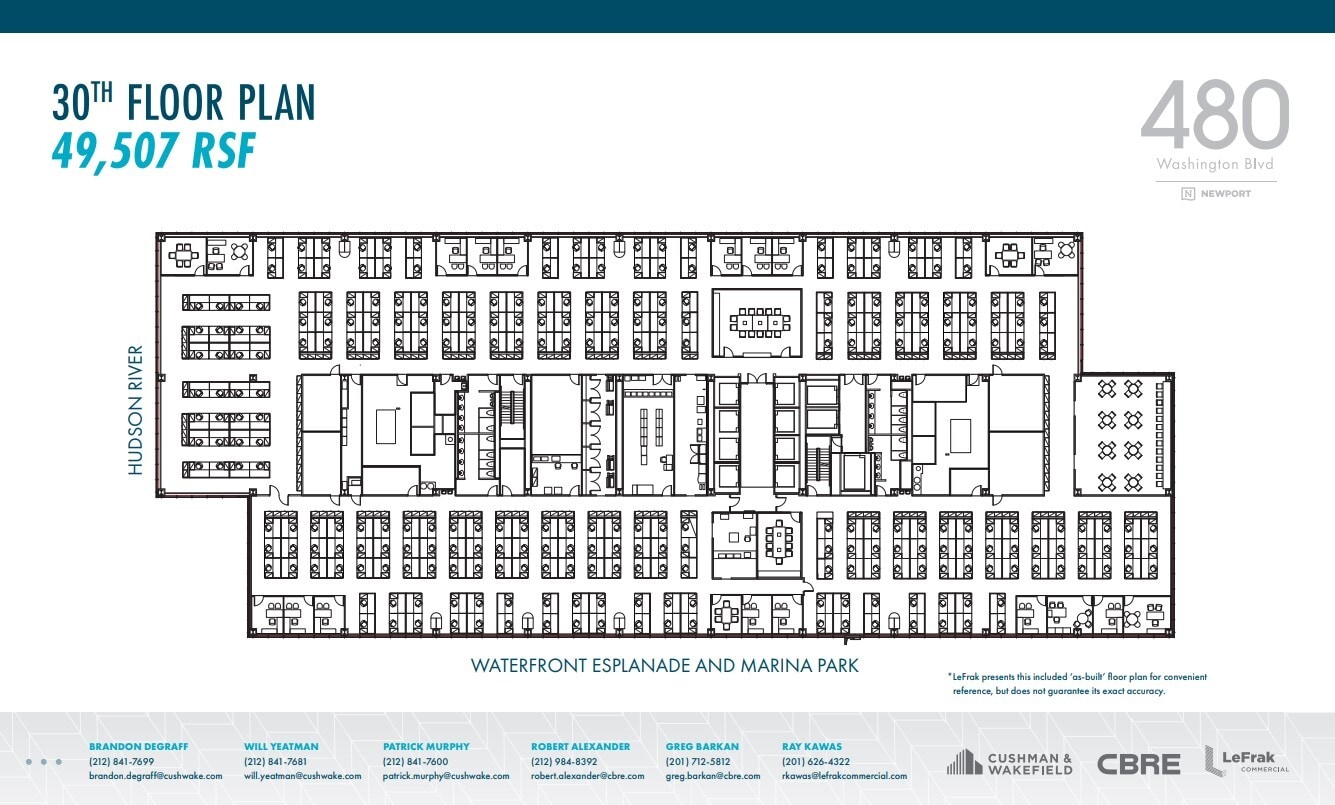 480 Washington Blvd, Jersey City, NJ à louer Plan d’étage– Image 1 sur 1